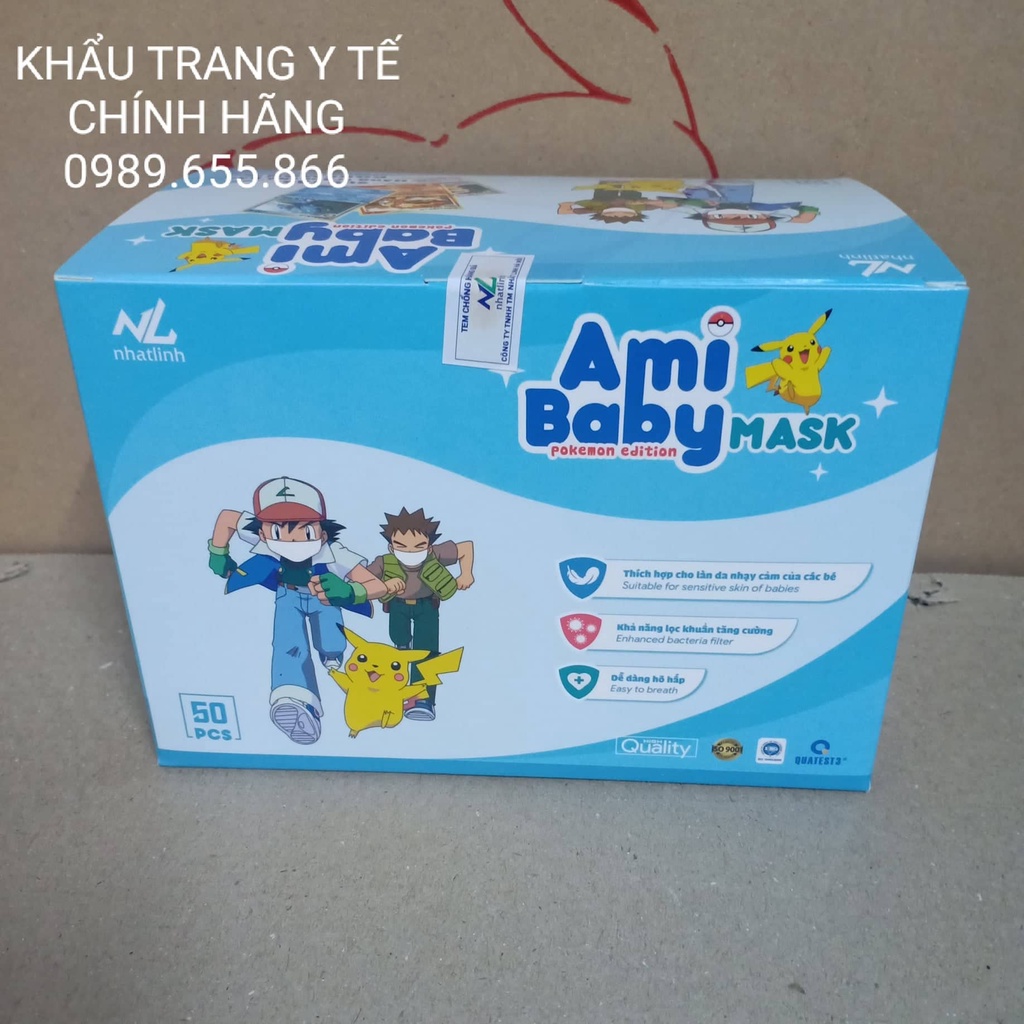 Khẩu trang y tế trẻ em chính hãng (Hộp 50 cái)