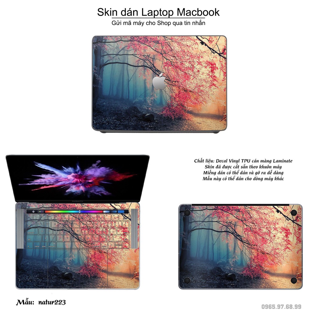 Skin dán Macbook mẫu thiên nhiên (đã cắt sẵn, inbox mã máy cho shop)