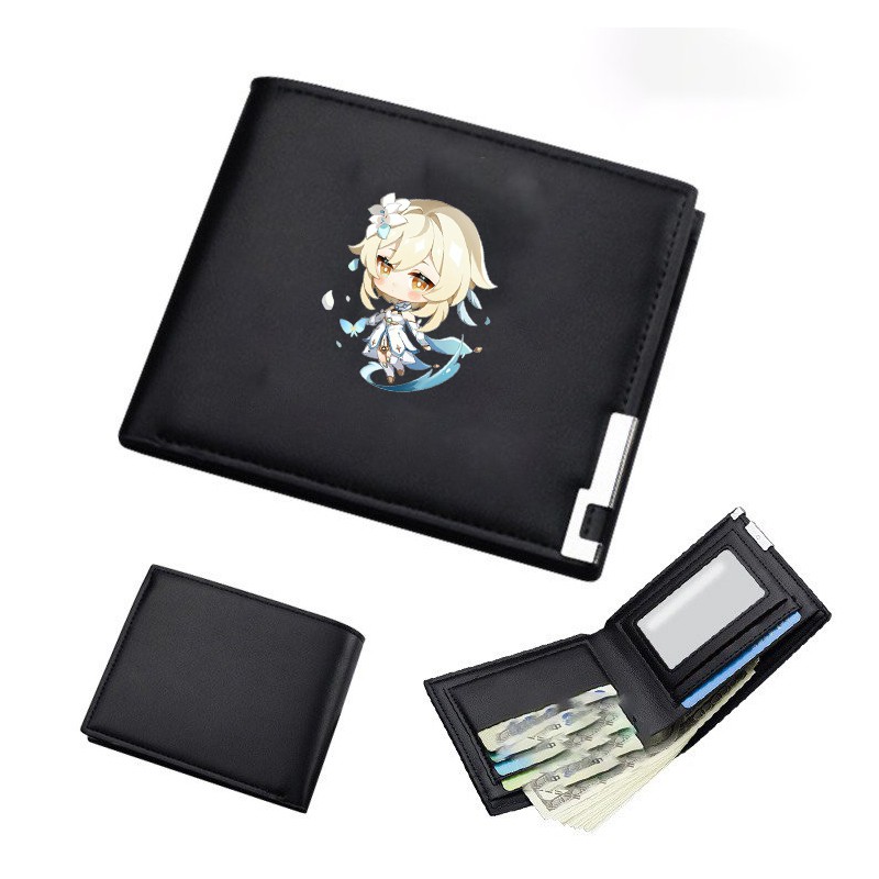 Ví da cầm tay nam nữ in hình NHÂN VẬT GENSHIN IMPACT thời trang cá tính anime chibi game M1