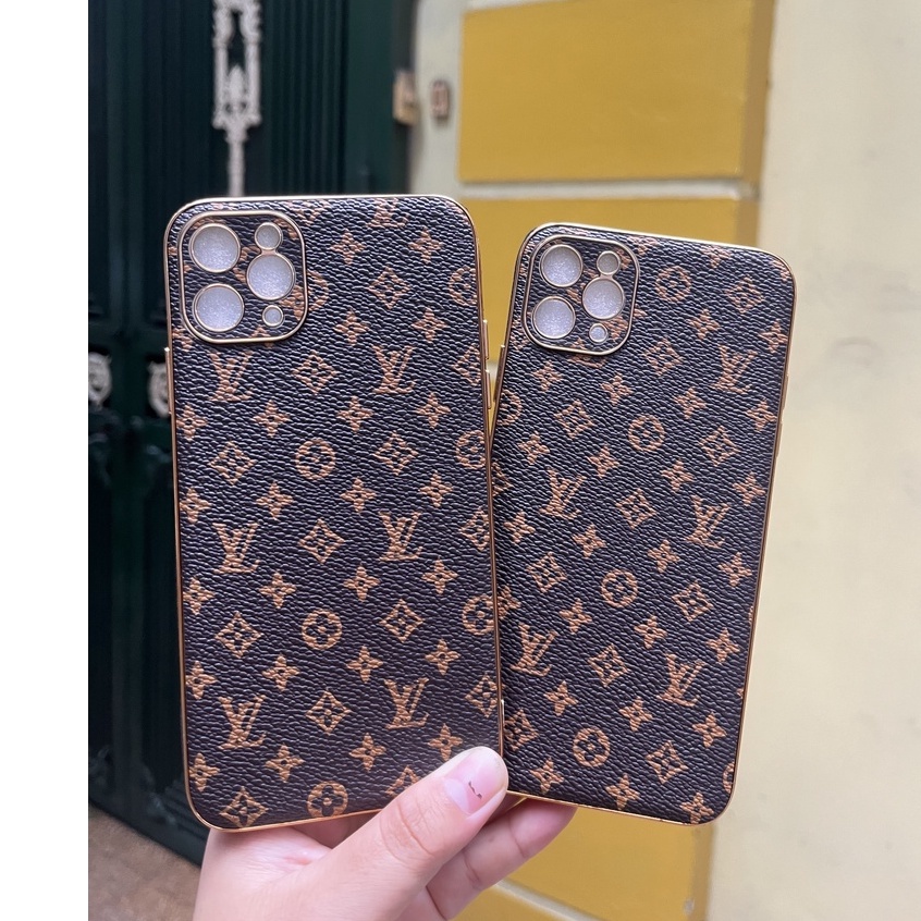 💕BẢO VỆ CAMERA 💕 Ốp điện thoại in logo L..V cạnh vuông cho IP 7 8 X XS 11 12 13 PLUS / PRO / MAX