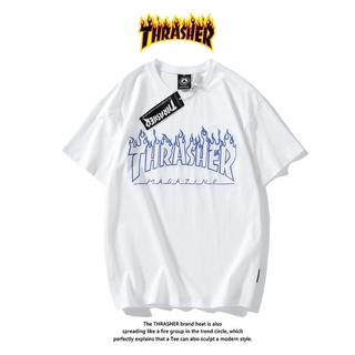 Áo Thun Tay Ngắn Cổ Tròn In Chữ Thrasher Chất Liệu Cotton # 2833
