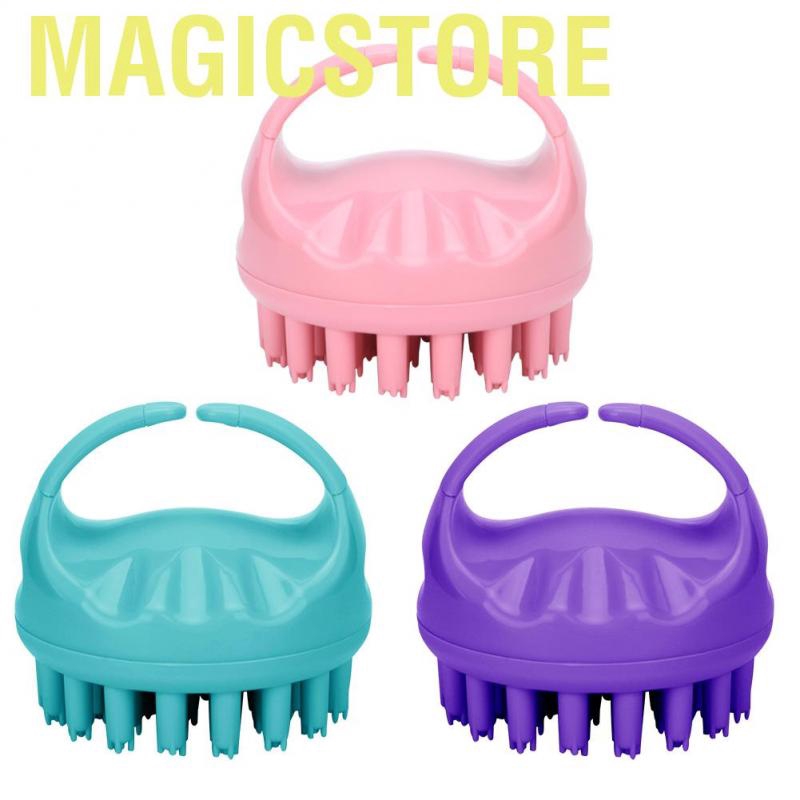 Magicstore Round Shape Handheld Head Scalp Massage Brush Hair Shampoo Washing with Handle