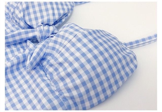 Bikini Áo Tắm 2 Dây LMD46 Kẻ Caro Thắt Nơ Bánh Bèo Hottrend 2021 Sang Chảnh Tôn Dáng Sexy | BigBuy360 - bigbuy360.vn