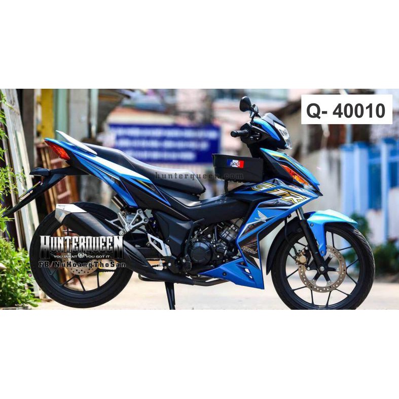 Tem rời xe Winner. GTR xe xanh tem đen. Thay đổi màu sắc và chi tiết theo yêu cầu. Sắc nét, bền màu, chống nước