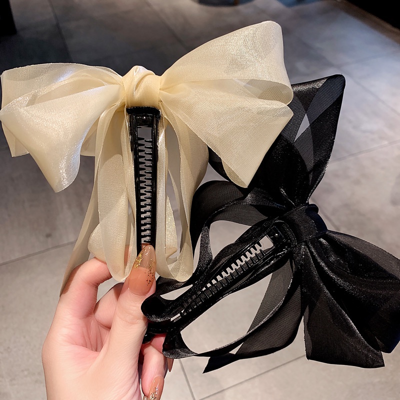 Kẹp Tóc Thắt Nơ Lưng Bằng Lụa Cao Cấp Phong Cách Hàn Quốc Cho Nữ