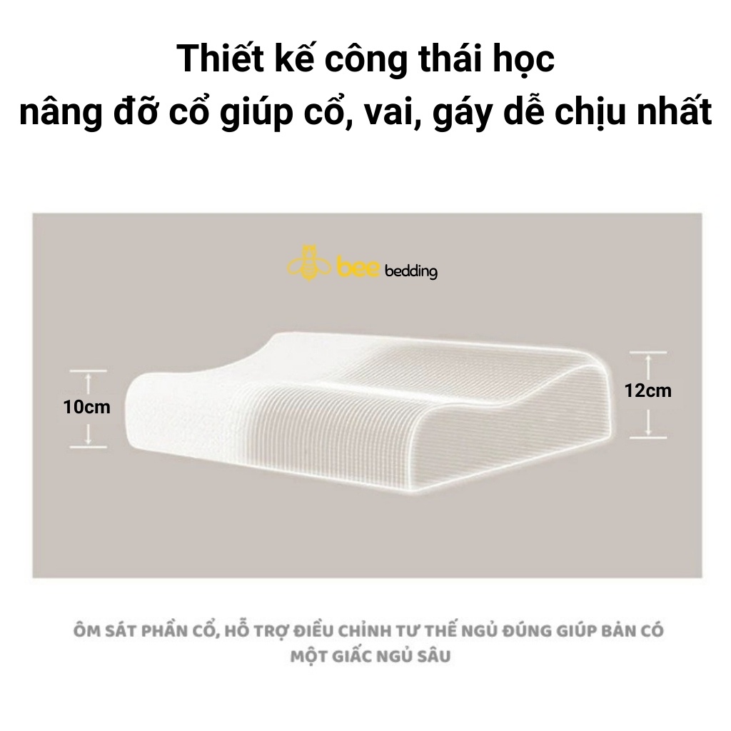 Gối cao su non HILTON cao cấp, hàng chính hãng, gai massage chống đau mỏi cỗ, vai gáy, chống ngáy ngủ, giảm ngay mất ngủ