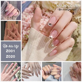Móng Tay Giả 24 Móng Đính Đá Tặng Kèm Keo Dán Móng [Z001 - Z020]