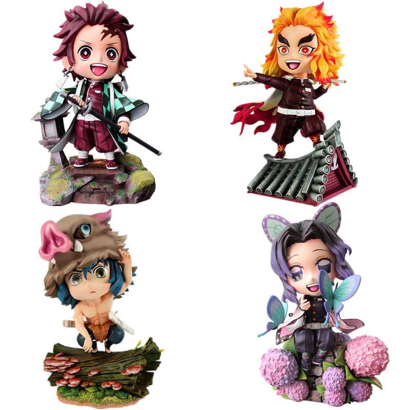 Mô Hình Đồ Chơi Nhân Vật Kamado Tanjirou Trong Demon Slayer SD scene Kimetsu No Yaiba 18Cm