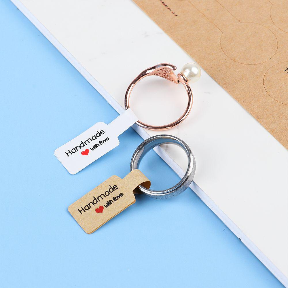 Set 100 Nhãn Dán Tự Dính In Chữ Thank You Dùng Trang Trí Trang Sức