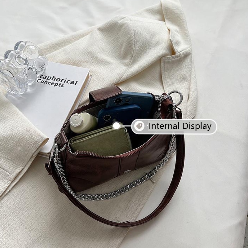 Túi đeo dưới cánh tay Hình Vuông Cỡ Nhỏ Phong Cách Phương Tây Dễ Phối Đồ Thời Trang Cho Nữ