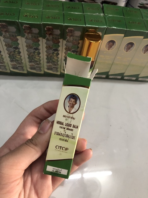 Hàng xách tay Thái Lan.  Dầu Nóng 22 Vị Thảo Dược OTOP Herbal Liquid Balm Yatim Brand Thái Lan