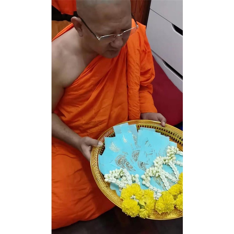 Linh phù dán Điện Thoại Thái Lan HỒ LY 9 ĐUÔI - KINH 5 DÒNG HOA SEN - PHÉP CHUYỂN VẬN