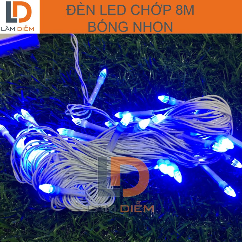 ĐÈN LED CHỚP 8M 50 BÓNG KIM CƯƠNG NHỌN CÓ ĐỦ MÀU