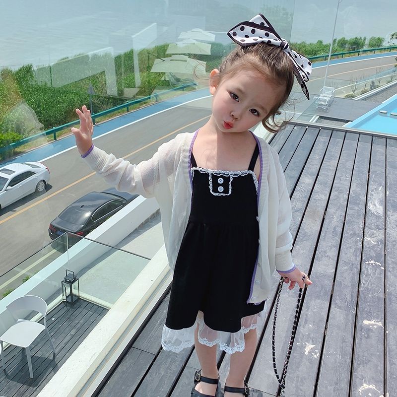 [Hàng Mới Về] Áo Khoác Cardigan Mỏng Nhẹ Thoáng Khí Thoải Mái Thời Trang Mùa Hè Cho Bé Gái