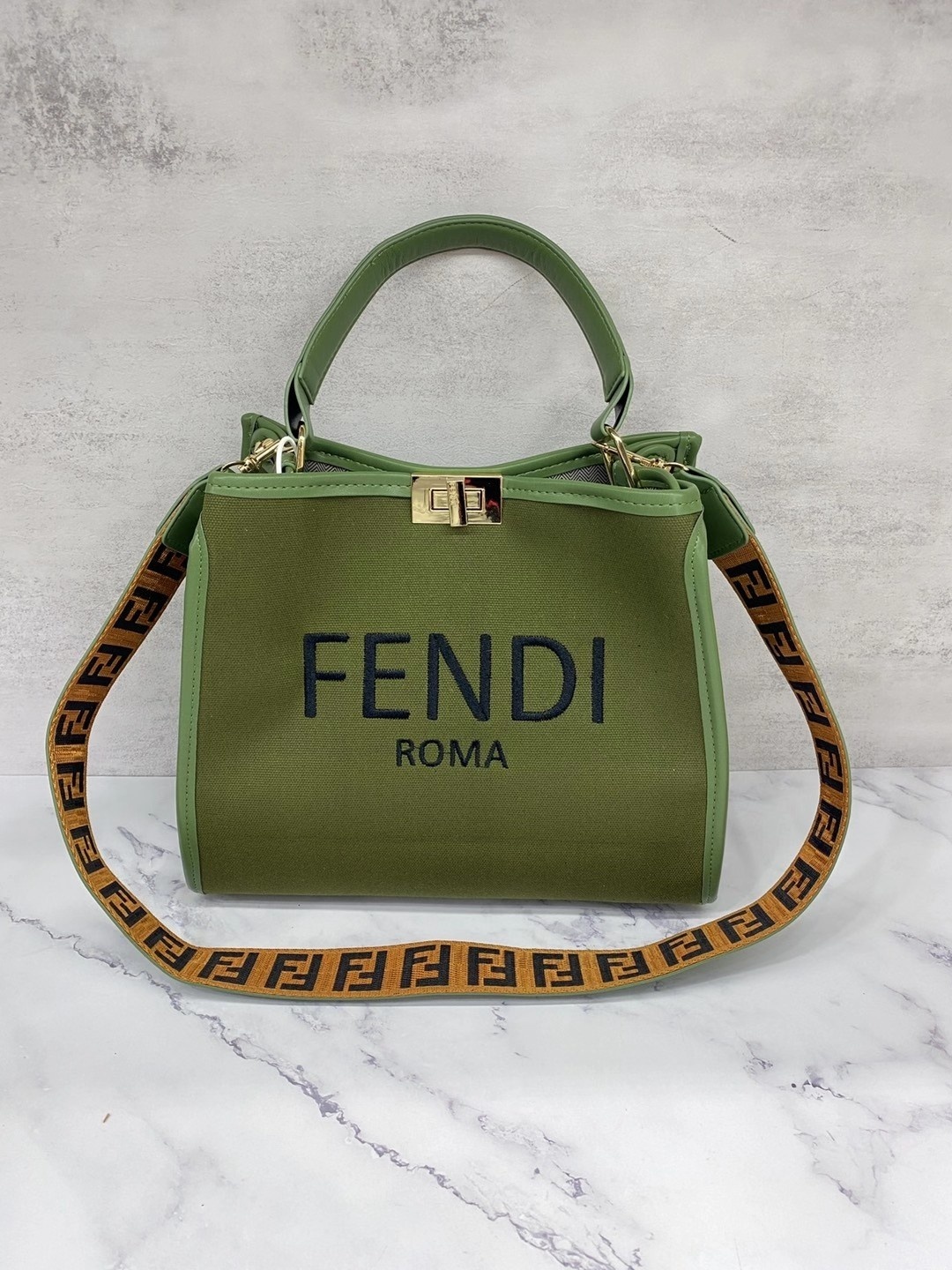 FENDI Túi Đeo Chéo Vải Canvas Thời Trang Cho Nam Nữ