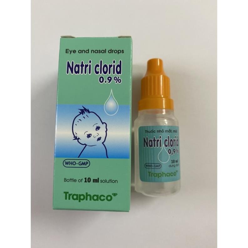 Lốc 10 Chai Nước Muối Sinh Lý Nhỏ Mắt Mũi Cho Bé Natriclorid TraPhaco