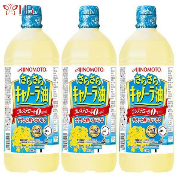 Dầu ăn hoa cải Ajinomoto nội địa Nhật chai 1L date 3/2023