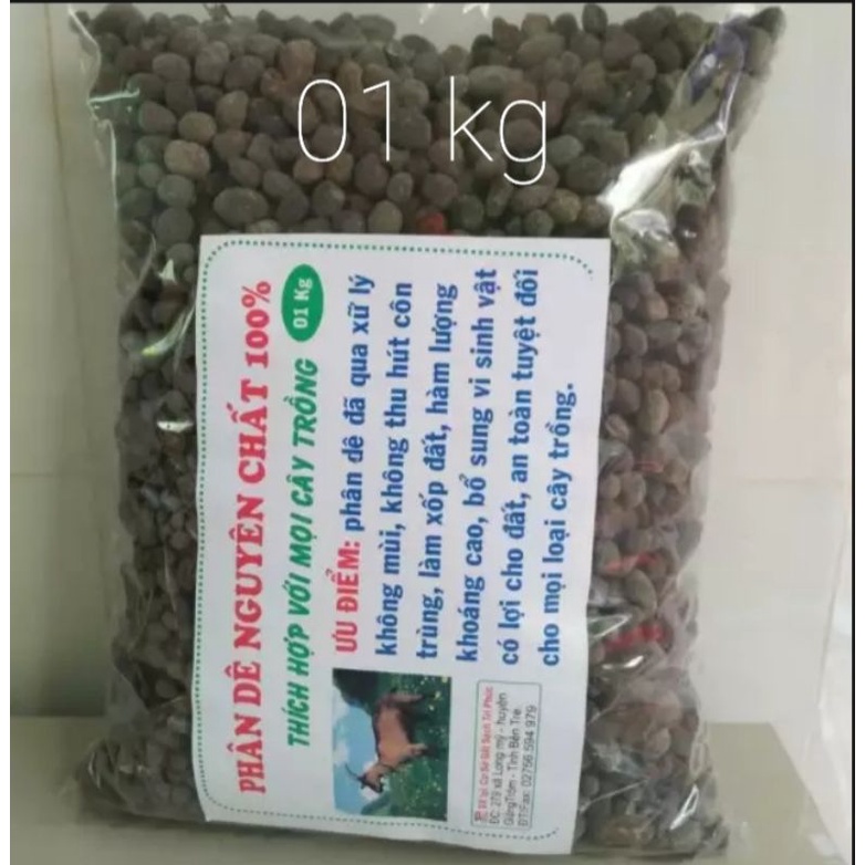 01 kg phân dê đã qua xử lý, dùng bón lan, hồng, cây cảnh, rau sạch tiện lợi. QMP121121.