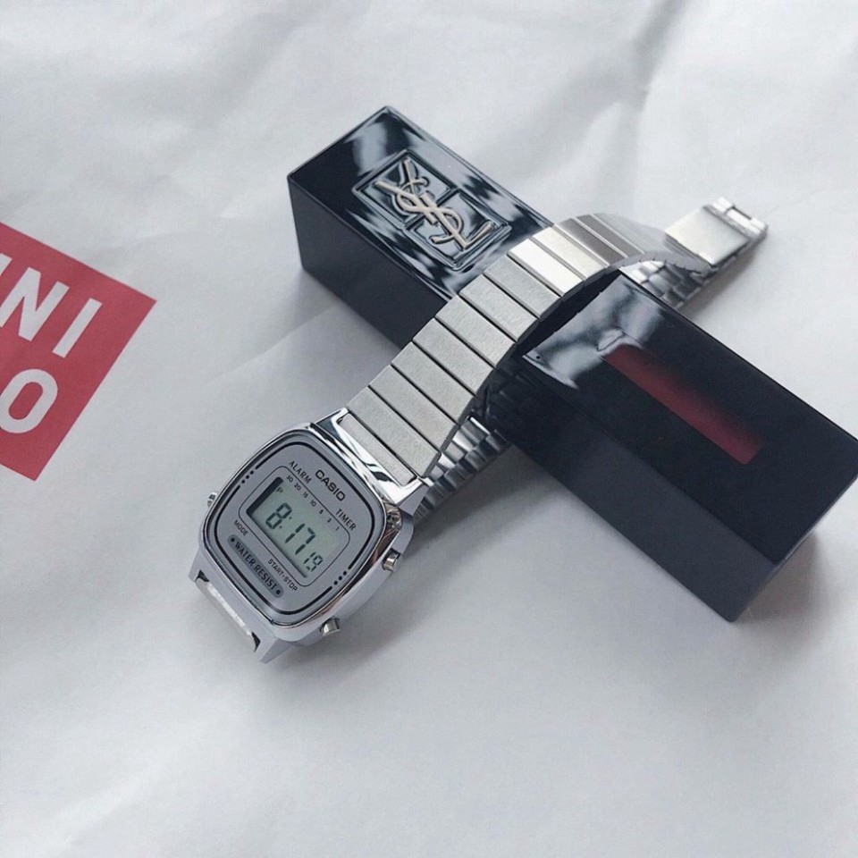 (Thẻ bảo hành 12 tháng) Đồng hồ nữ Casio LA670 bản mini đặc biệt, tặng box - Dong.ho.casio