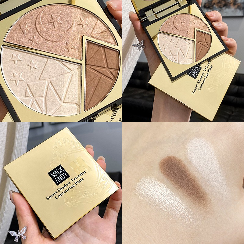 (Hàng Mới Về) Bảng Phấn Tạo Khối Má Hồng Bắt Sáng 3 Trong 1 Tiện Dụng | BigBuy360 - bigbuy360.vn