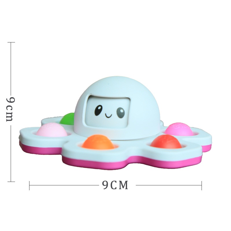 Pop It Flip Face-Changing Đồ Chơi Con Quay Bằng Silicone Hình Bạch Tuộc Cho Trẻ Em