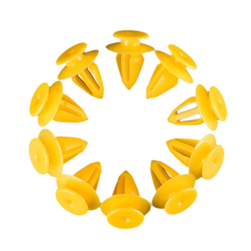 10 chiếc đinh tán màu vàng kẹp nhanh vành cửa cản cho xe ô tô Ford Focus Galaxy