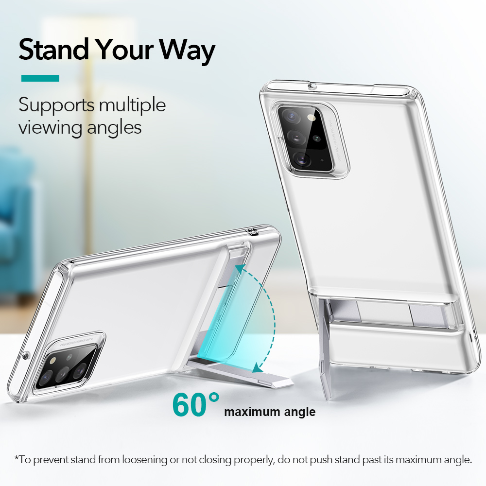 Ốp điện thoại ESR TPU mềm linh hoạt kèm chân đỡ kim loại cho Samsung Galaxy Note 20/Note 20 Ultra