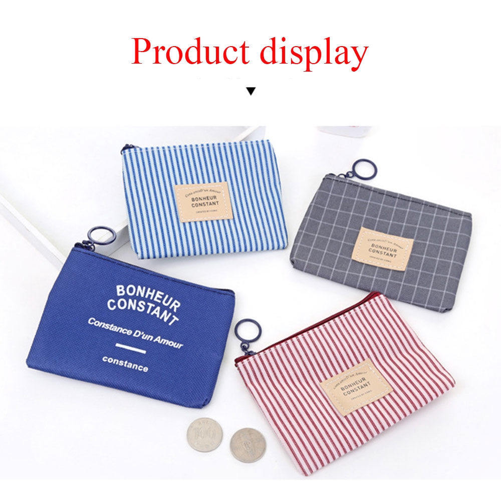Ví đựng tiền xu thời trang bằng vải canvas | BigBuy360 - bigbuy360.vn