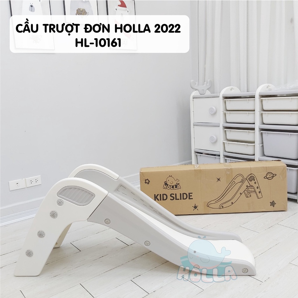 Cầu trượt khủng long CAYABE Holla cho bé màu xám trắng/ xanh dương/ hồng mẫu mới nhất 2022