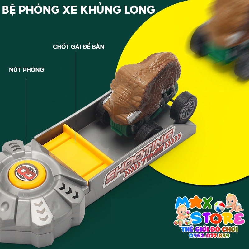Đồ Chơi Mô Hình Xe Tải Khủng Long Có Đèn Có Nhạc Quà Tặng Sinh Nhật Bé Trai