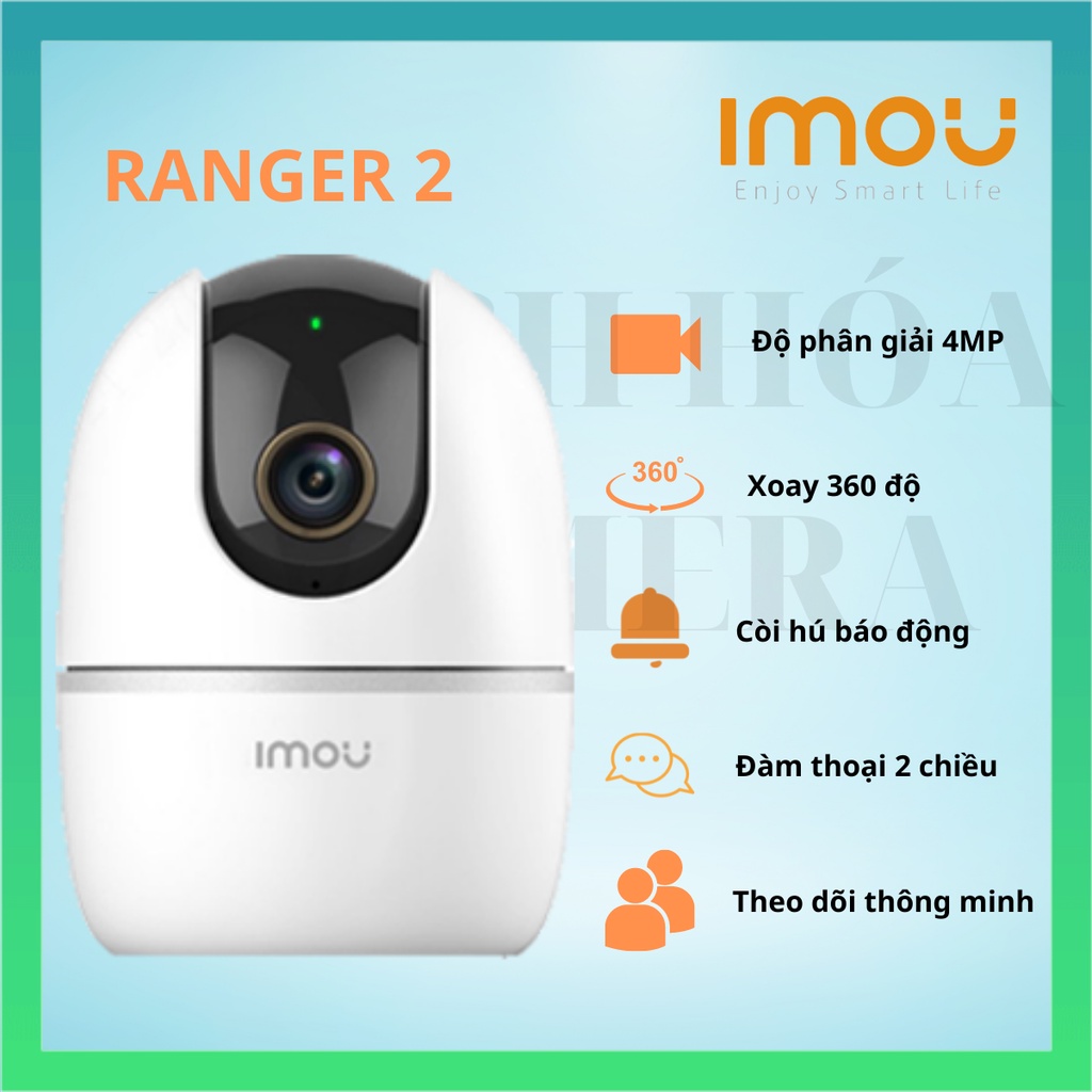 Camera WIFI trong nhà xoay 360, đàm thoại 2 chiều IMOU RANGER 2 A1 2MP 4MP hàng chính hãng