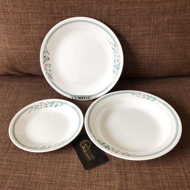 Dĩa thuỷ tinh Mỹ Rosemarie Corelle (17cm-21.6cm)