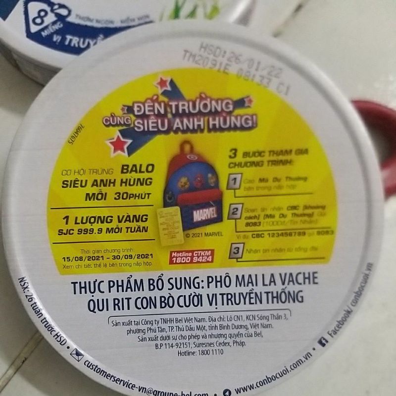 phô mai con bò cười 8 miếng