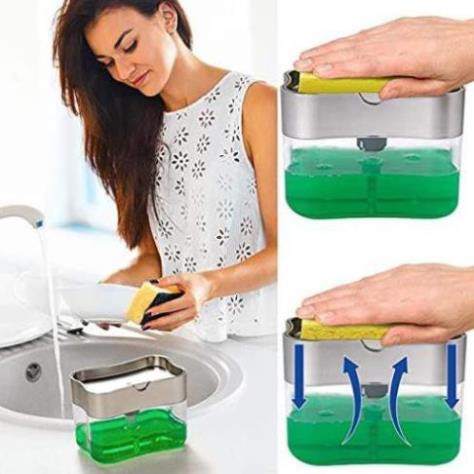 Hộp đựng dầu rửa bát 2in1 thông minh Tặng kèm rẻ rửa bát