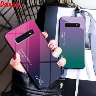 Ốp điện thoại mặt kính cường lực màu gradient cho SAMSUNG GALAXY S10 S9 S8 PLUS S10+ S10 S10E 5G S9+ S8+