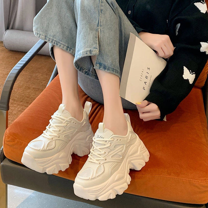 Dép nữ Giày Da Mềm Đế Dày Tăng Chiều Cao Thời Trang Mùa Thu Mới