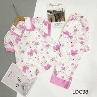 Đồ bộ Pijama cổ sen lụa mangocao cấp