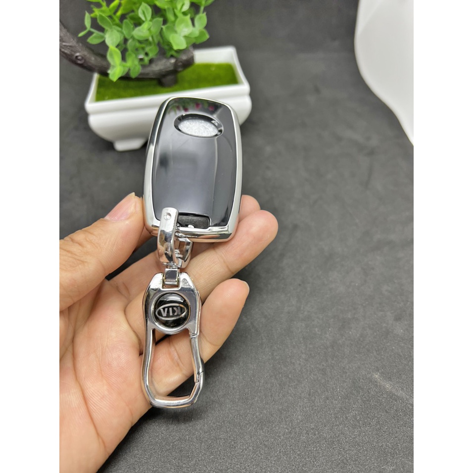 Ốp chìa khóa TPU Mạ Inox  KIA K3, KIA Cerato 2014-2018, KIA Sorento, KIA Rio KIA Rondo phiên bản 3 nút Smart key
