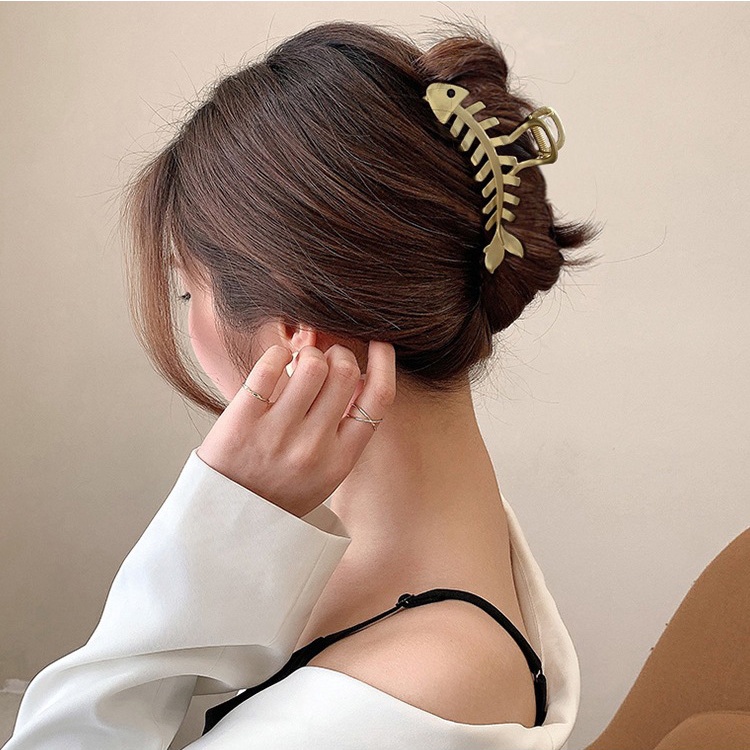 Kẹp Tóc Càng Cua MALANO Kẹp Tóc Hàn Quốc Hình Xương Cá Thời Trang Xinh Xắn Dành Cho Nữ FA-001279