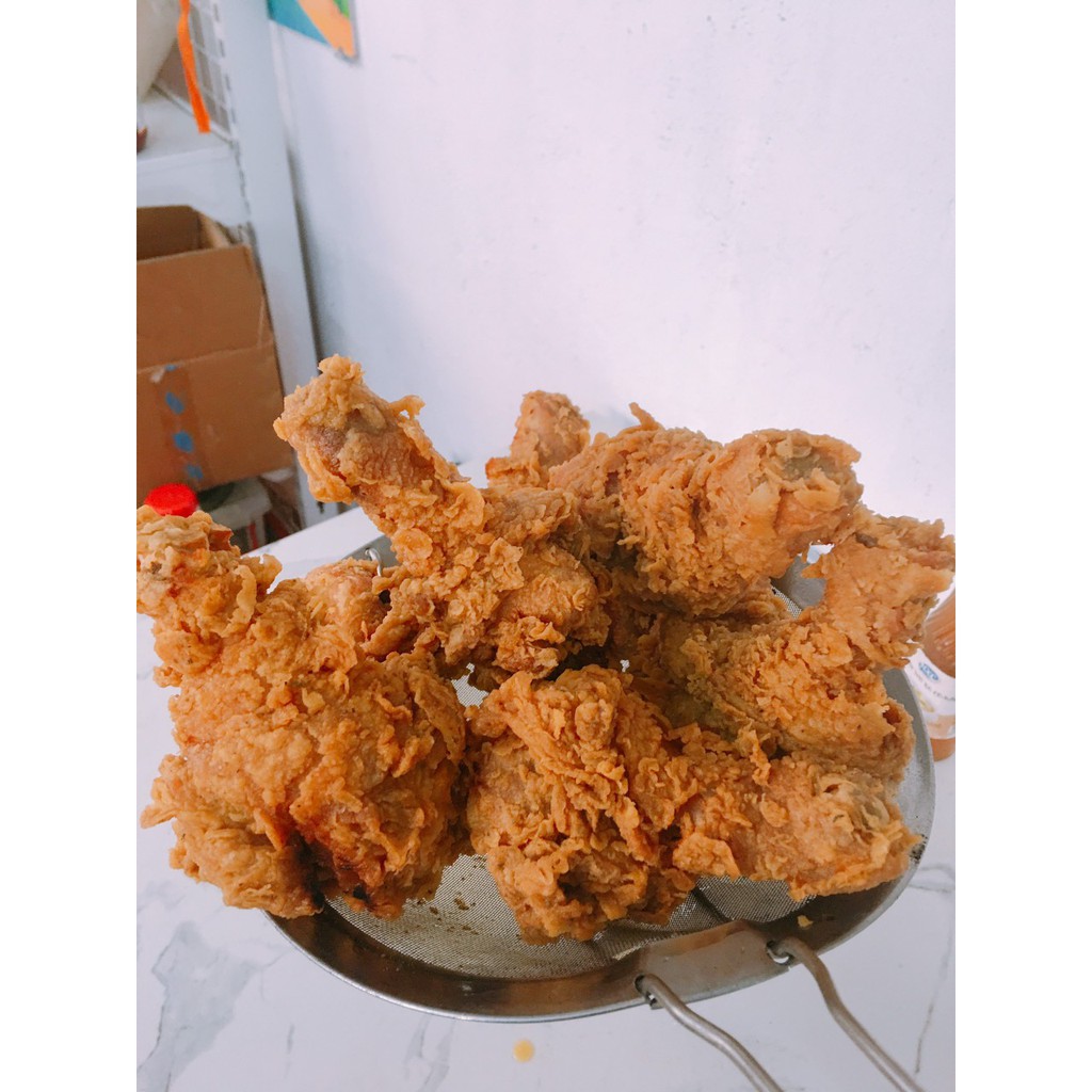 COMBO LÀM GÀ KFC BỘT CHIÊN GÀ GIÒN 1KG, GIA VỊ GÀ CHIÊN 50GR, GIA VỊ CAY 90GR