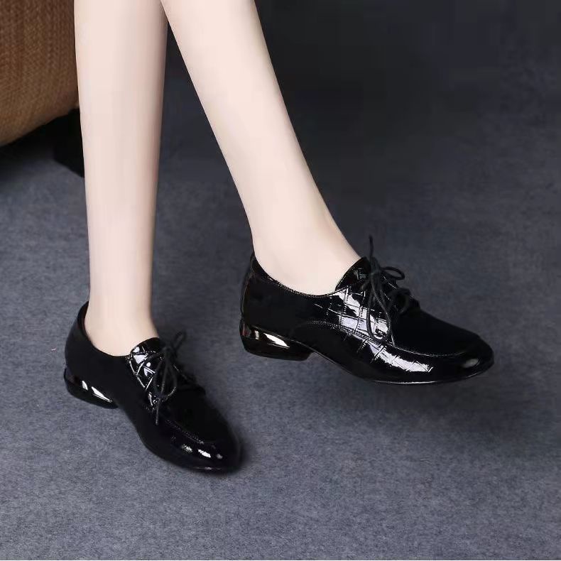 Giày Da Nữ Đế Dày Thấp Gót Thấp Phong Cách Anh Quốc Thời Trang Mùa Xuân S 2022