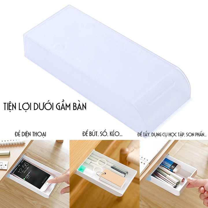 Hộc ngăn kéo bàn mini NK02 tủ nhựa ngăn kéo bàn đựng đồ phụ kiện, tiền trong văn phòng và gia đình.