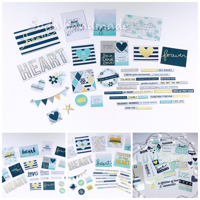 Sticker trang trí Heart &amp; Love [Dán bằng keo sữa/Băng dính xốp]