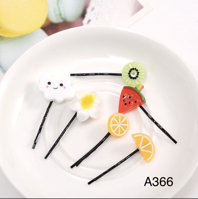 Set 10 kẹp tóc trái cây