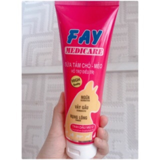 [LXPET] Sữa tắm FAY MEDICARE trị nấm da, viêm da, rụng lông 285ml