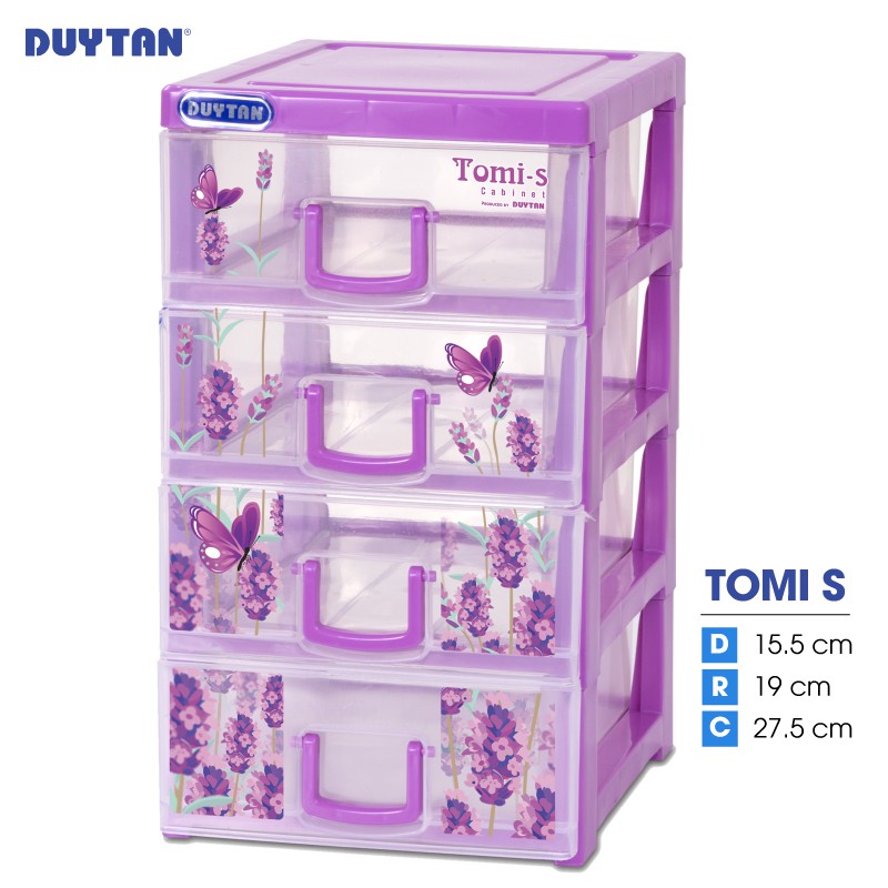 Tủ nhựa DUY TÂN Tomi S 4 ngăn (15.5 x 19 x 27.5 cm) - 08999 - Giao màu ngẫu nhiên