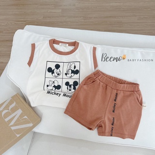 Bộ cotton mickey mouse bé trai Beemo