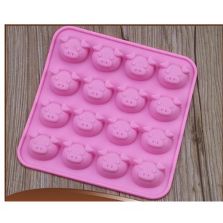 Khuôn Silicone Vĩ Mặt Heo 16C