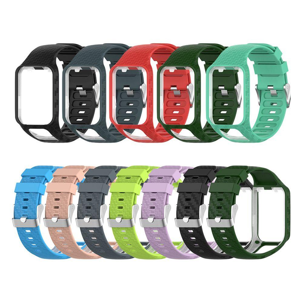 BTLIMER Dây Đeo Thay Thế Chất Liệu Silicon Màu Trơn Cho TomTom Runner 2 3 Spark 3 Adventurer GPS