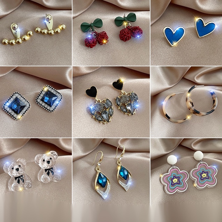 Bông Tai Mạ Bạc 925 Đính Ngọc Trai Nhân Tạo Phong Cách Hàn Quốc Cho Nữ